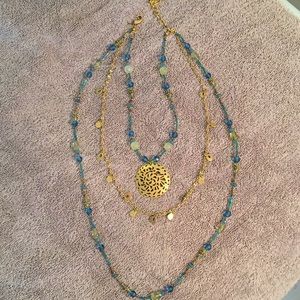 Chico’s layered medallion necklace